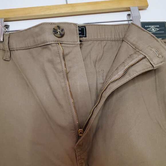 G.H. Bass & Co. Womens Khaki Straight-Leg Pants Size 14 Casual Wear - Picture 4 of 10